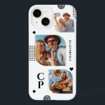 Coque Pour iPhone 14 Monogramme Nom 3 Photo Collage tendance moderne<br><div class="desc">Monogram Name 3 Photo Collage Tendance moderne casques de téléphone comprend un collage photo de trois de vos photos préférées avec votre nom personnalisé et monogramme en élégant script noir. Personnalisez en modifiant le texte dans les zones de texte fournies. Parfait pour l'anniversaire, Noël, la fête des mères et plus...</div>