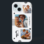 Coque Pour iPhone 15 Monogramme Nom 3 Photo Collage tendance moderne<br><div class="desc">Monogram Name 3 Photo Collage tendance moderne iPhone 15 Phone Boîtes dispose d'un collage photo de trois de vos photos préférées avec votre nom personnalisé et monogramme en élégant script noir. Personnalisez en modifiant le texte dans les zones de texte fournies. Parfait pour l'anniversaire, Noël, la fête des mères et...</div>