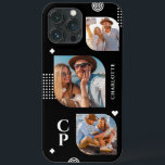 Case-Mate iPhone Case Monogramme Nom 3 Photo Collage tendance moderne<br><div class="desc">Monogramme Nom 3 Photo Collage Tendance moderne casques de téléphone dispose d'un collage photo de trois de vos photos préférées avec votre nom personnalisé et monogramme en élégant script blanc. Personnalisez en modifiant le texte dans les zones de texte fournies. Parfait pour l'anniversaire, Noël, la fête des mères et plus...</div>