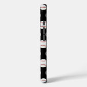Coques Case-Mate iPhone Monogramme Nom Baseball Motif sans couture noir (Verso / Gauche)