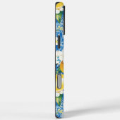 Coques Case-Mate iPhone Monogramme Nom Citron Bleu Jaune Floral (Verso / Droite)