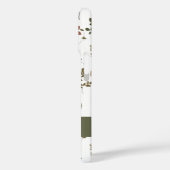 Coques Case-Mate iPhone Monogramme Nom Fleur Sauvage Bourgogne Vert (Verso / Gauche)