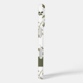 Coques Case-Mate iPhone Monogramme Nom Fleur Sauvage Bourgogne Vert (Verso / Droite)