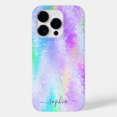 Coques Case-Mate iPhone Monogramme Nom Girl Glam Holographique Iridescente (Verso)