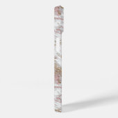 Coques Case-Mate iPhone Monogramme Nom Initiale Blanc Gris Or Rose Marbre (Verso / Droite)