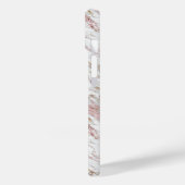 Coques Case-Mate iPhone Monogramme Nom Initiale Blanc Gris Or Rose Marbre (Verso / Gauche)