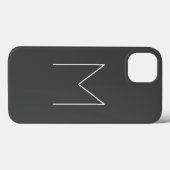 Coques Case-Mate iPhone Monogramme Nom propre Initiale moderne Plaine mini (Verso (horizontal))