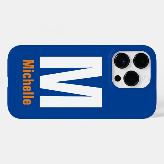 Coques Case-Mate iPhone Monogramme Nom propre Initiale moderne Plaine mini (Verso (horizontal))