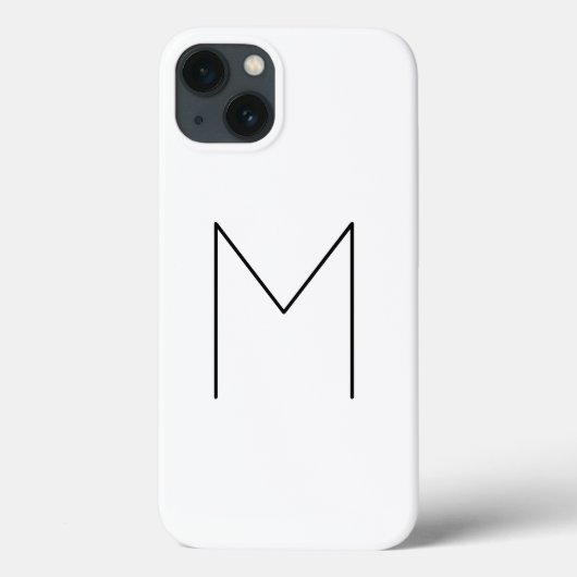Coques Case-Mate iPhone Monogramme Nom propre Initiale moderne Plaine mini (Verso)