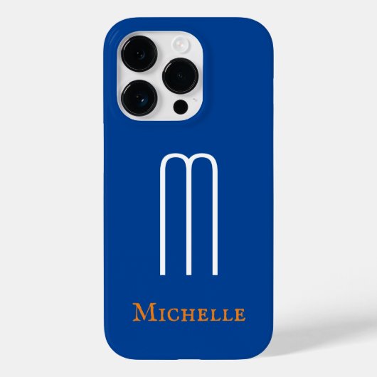 Coques Case-Mate iPhone Monogramme Nom propre Initiale moderne Plaine mini (Verso)