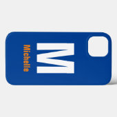 Coques Case-Mate iPhone Monogramme Nom propre Initiale moderne Plaine mini (Verso (horizontal))