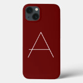 Coques Case-Mate iPhone Monogramme Nom propre Initiale moderne Plaine mini (Verso)