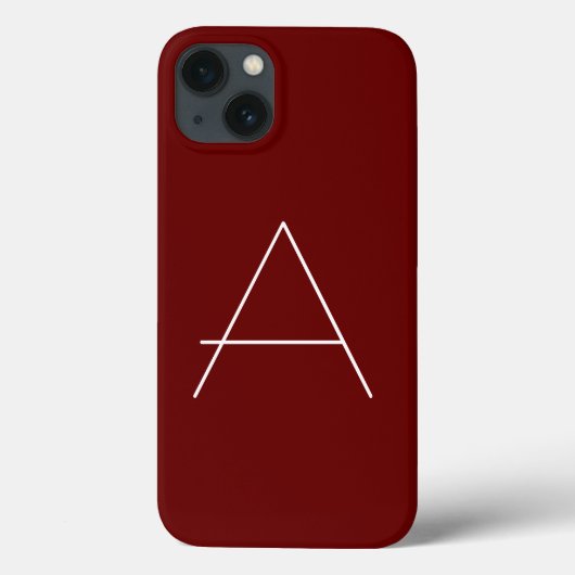 Coques Case-Mate iPhone Monogramme Nom propre Initiale moderne Plaine mini (Verso)
