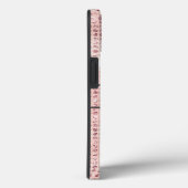 Coques Case-Mate iPhone Monogramme Nom Rose Blush Diamant Studded Tendance (Verso / Droite)