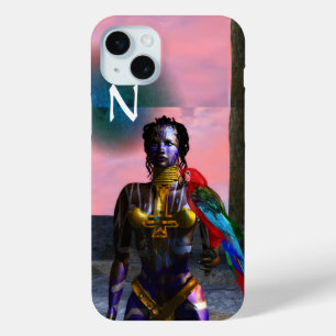 COQUE iPhone 15 MINI MONOGRAMME NORA CYBER WARRIOR