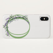 Coques Case-Mate iPhone Monogramme O Lavande Eucalyptus (Dos (Horizontal))