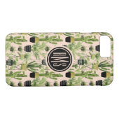 Coques Case-Mate iPhone Monogramme | Oasis intérieure | Motif de ligne Pla (Dos (Horizontal))