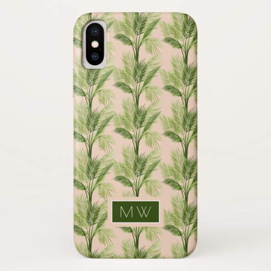 Coques Case-Mate iPhone Monogramme | Oasis intérieure | Motif Palm Tree (Dos)