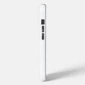 Coques Case-Mate iPhone Monogramme or | Blanc minimal moderne (Verso / Gauche)