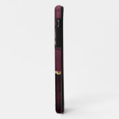 Coques Case-Mate iPhone Monogramme Or en Géode d'Agate Violet Bourgogne (Dos/Gauche)