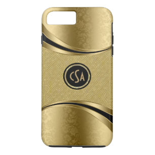 Coques Pour iPhone Monogramme Or Revêtement métallique avec Parties s