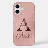 Coques Case-Mate iPhone Monogramme Or Rose Luxe (Verso)