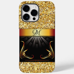 Coque Pour Pour iPhone 14 Pro Max Monogramme Or tendance I téléphone 14 Pro Max coqu