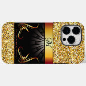 Coques Case-Mate iPhone Monogramme Or tendance I téléphone 14 Pro Max coqu (Verso (horizontal))