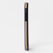 Coques Case-Mate iPhone Monogramme or, violet, violet et roses (Dos/Gauche)