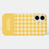 Coques Case-Mate iPhone Monogramme orange et blanc motif (Verso (horizontal))