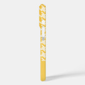 Coques Case-Mate iPhone Monogramme orange et blanc motif (Verso / Gauche)