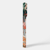 Coques Case-Mate iPhone Monogramme orange rose floral (Verso / Droite)