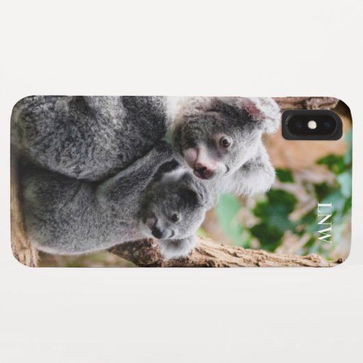 Coques Case-Mate iPhone Monogramme - Ours de Koala - (Dos (Horizontal))