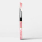 Coques Case-Mate iPhone Monogramme Pailleté Agate Or Rose (Verso / Gauche)