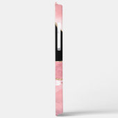 Coques Case-Mate iPhone Monogramme Pailleté Agate Or Rose (Verso / Gauche)