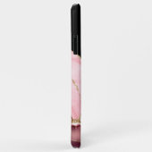 Coques Case-Mate iPhone Monogramme Pailleté Agate Or Rose (Dos/Droite)