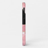 Coques Case-Mate iPhone Monogramme Pailleté Agate Or Rose (Dos/Gauche)