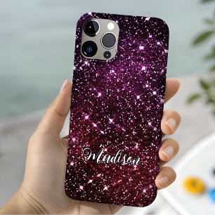 Case-Mate iPhone Case Monogramme pailleté rose iridescent fantaisiste
