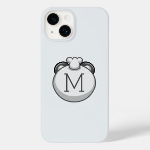 Coque Pour iPhone 14 Monogramme Panda transparent, blanc propre