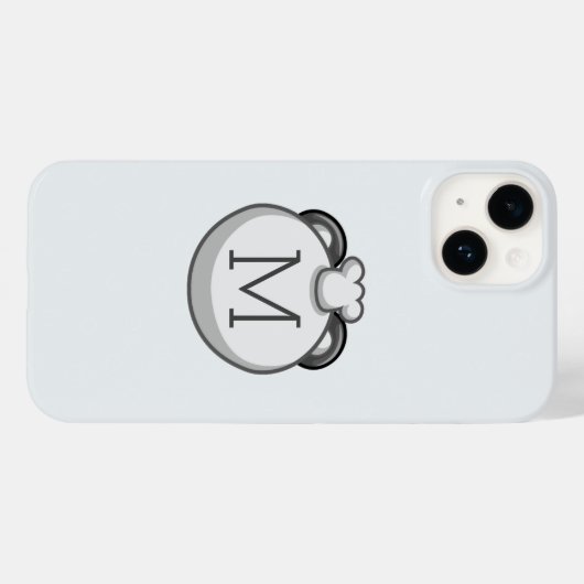 Coques Case-Mate iPhone Monogramme Panda transparent, blanc propre (Verso (horizontal))