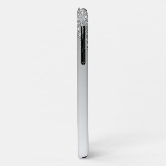 Coques Case-Mate iPhone Monogramme Parties scintillant Argent Étincelles G (Dos/Gauche)