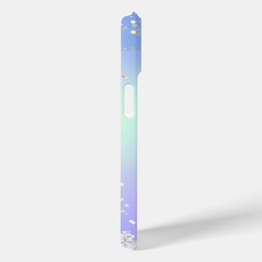 Coques Case-Mate iPhone Monogramme Parties scintillant bleu violet tendanc (Verso / Droite)