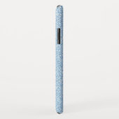 Coques Case-Mate iPhone Monogramme Parties scintillant bleue et étincelle (Dos/Droite)