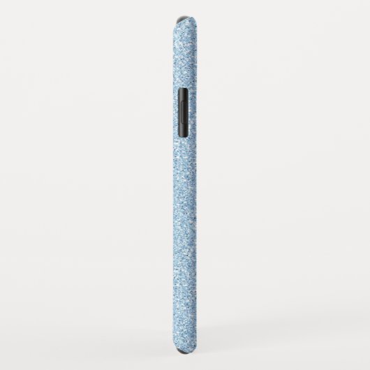 Coques Case-Mate iPhone Monogramme Parties scintillant bleue et étincelle (Dos/Droite)