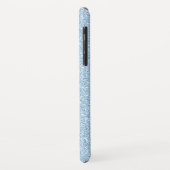 Coques Case-Mate iPhone Monogramme Parties scintillant bleue et étincelle (Dos/Gauche)