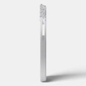 Coques Case-Mate iPhone Monogramme Parties scintillant de goutte d'argent  (Verso / Gauche)