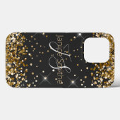 Coques Case-Mate iPhone Monogramme Parties scintillant or (Verso (horizontal))