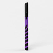 Coques Case-Mate iPhone Monogramme Parties scintillant violet Zebra iPhone (Dos/Droite)