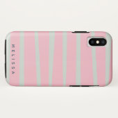 Coques Case-Mate iPhone monogramme pastel à ondes modernes (Dos (Horizontal))