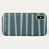 Coques Case-Mate iPhone monogramme pastel à ondes modernes (Dos (Horizontal))